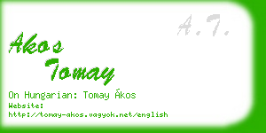 akos tomay business card